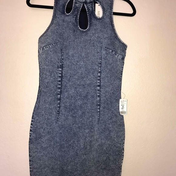 Mebon Denim Bodycon Dress Size M - Picture 2 of 6